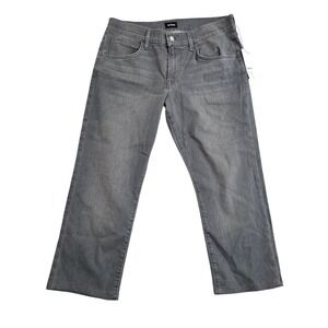 Hudson Otto Slim Straight Leg Jeans Mens 34 Grey Wash Denim NEW